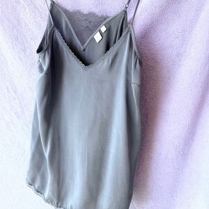 Elegant silk Gray Women's Top